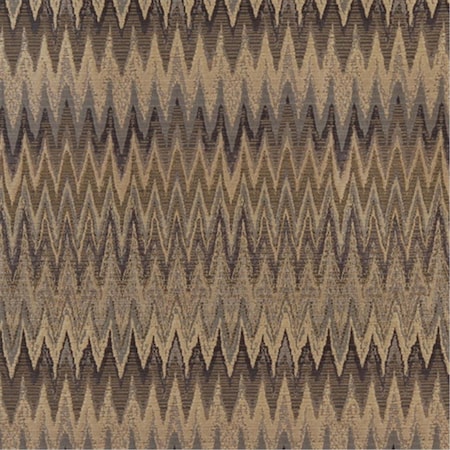 Designer Fabrics 54 in. Wide Blue- Beige And Gold- Woven Flame Stitch Upholstery Fabric C481